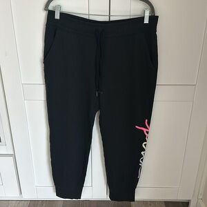 Pink Victoria’s Secret Joggers Sweatpants Pockets High Rise Womens Large